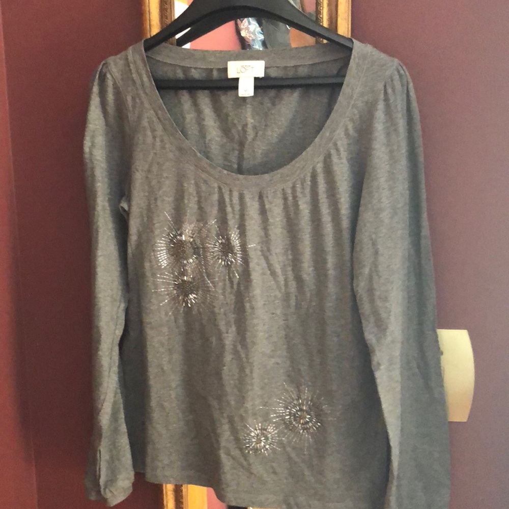 Grey Ann Taylor Loft casual top